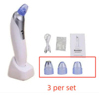HKM-945875 Rechargeable Electronic Blackhead Remover with 4 Interchangeable Tips and LED Display
