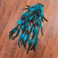 HKM-396051 Bohemian Feather Headband Hair Comb for Festivals, Versatile Fashion Accessory for Women