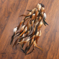 HKM-396051 Bohemian Feather Headband Hair Comb for Festivals, Versatile Fashion Accessory for Women