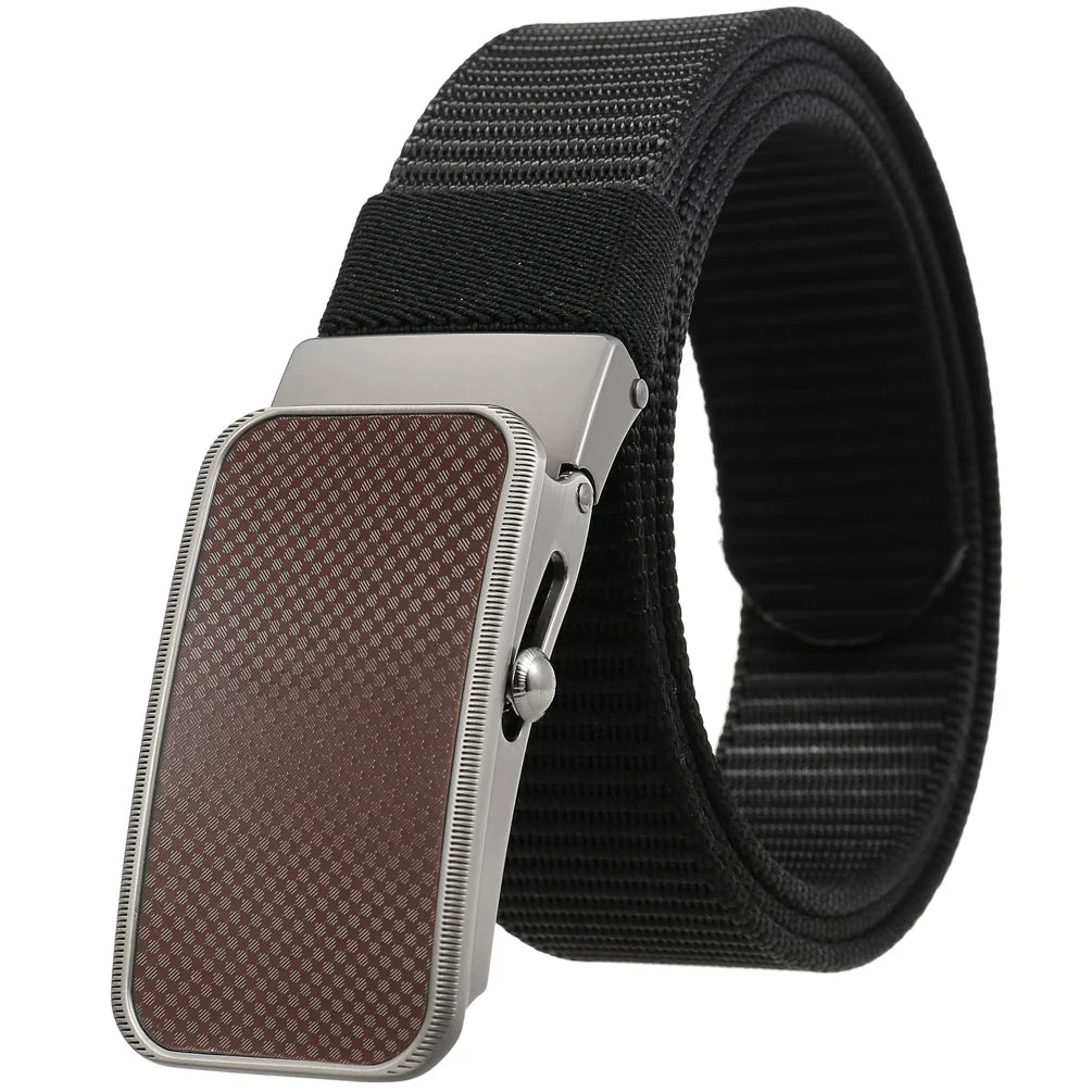 HKM-863827 Nylon Braided Men's Belt - Adjustable and Durable Stylish Accessory