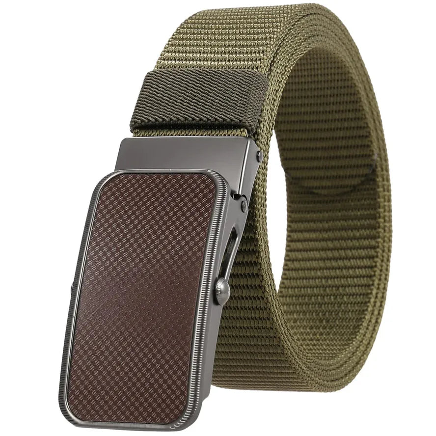 HKM-863827 Nylon Braided Men's Belt - Adjustable and Durable Stylish Accessory