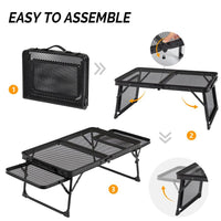 HKM-976275 3ft Portable Black Folding Table for Outdoor Use