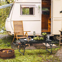 HKM-976275 3ft Portable Black Folding Table for Outdoor Use