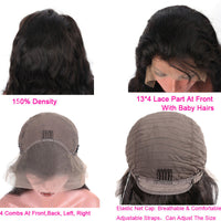 HKM-674003 Natural Color 13x4 Lace Front Human Hair Wig - Hand-Woven, Dyeable, Versatile Bang Styles