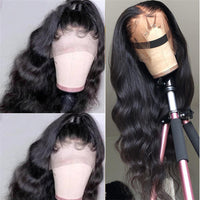 HKM-674003 Natural Color 13x4 Lace Front Human Hair Wig - Hand-Woven, Dyeable, Versatile Bang Styles