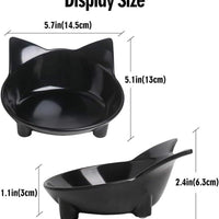 HKM-694035 Non-Slip Shallow Cat Feeding Bowl | BPA-Free Melamine Pet Dish for Cats and Small Animals