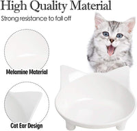 HKM-694035 Non-Slip Shallow Cat Feeding Bowl | BPA-Free Melamine Pet Dish for Cats and Small Animals