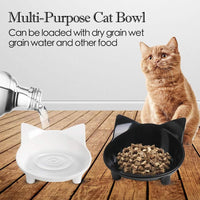 HKM-694035 Non-Slip Shallow Cat Feeding Bowl | BPA-Free Melamine Pet Dish for Cats and Small Animals