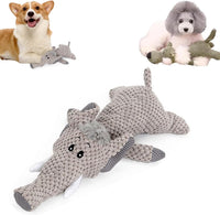 HKM-300499 Durable Chew Toy for Heavy Chewers - Indestructible Plush Animal with Squeaker and Crinkle Paper, Promotes Dental Health for Dogs