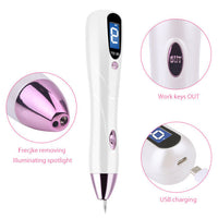 HKM-586067 Deluxe Mole and Skin Tag Remover Pen with Adjustable Settings and LED Display