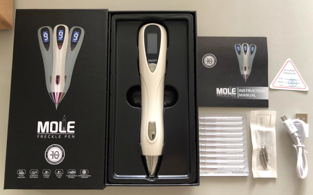 HKM-586067 Deluxe Mole and Skin Tag Remover Pen with Adjustable Settings and LED Display