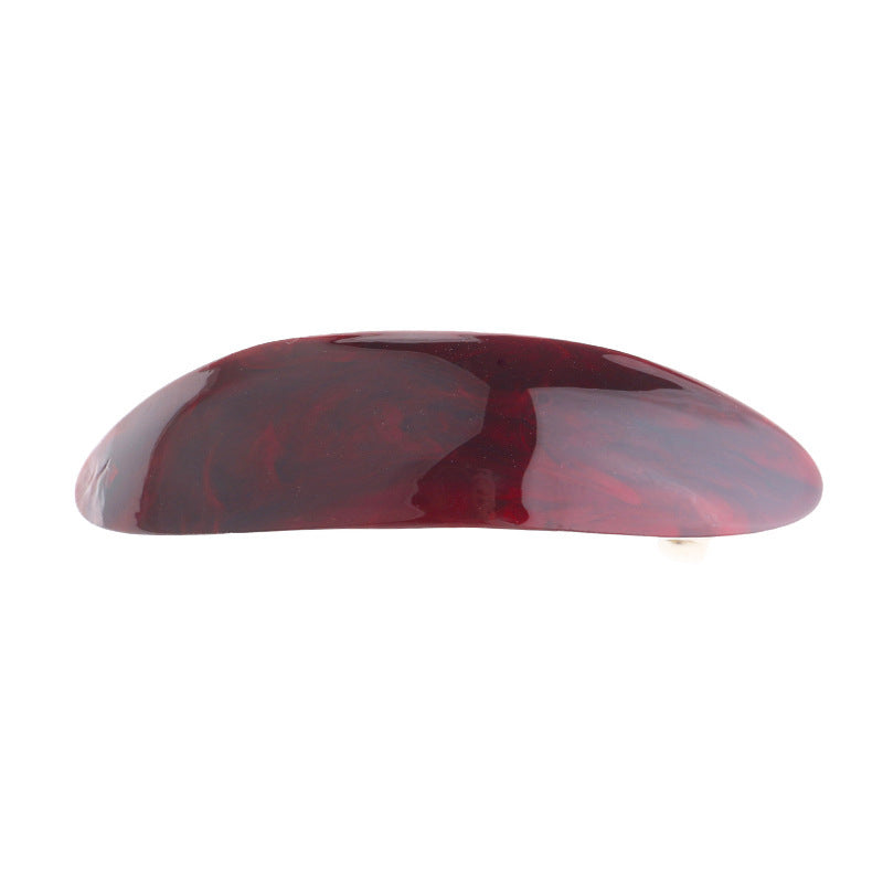 HKM-886419 Classic Eight-Color Oval Arch Spring Clip Ponytail Hairpin for Women