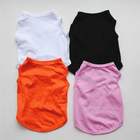 HKM-458131 Solid Color Casual Dog Vest in Thin White - Polyester Material, Unisex Design