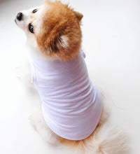 HKM-458131 Solid Color Casual Dog Vest in Thin White - Polyester Material, Unisex Design