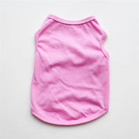 HKM-458131 Solid Color Casual Dog Vest in Thin White - Polyester Material, Unisex Design