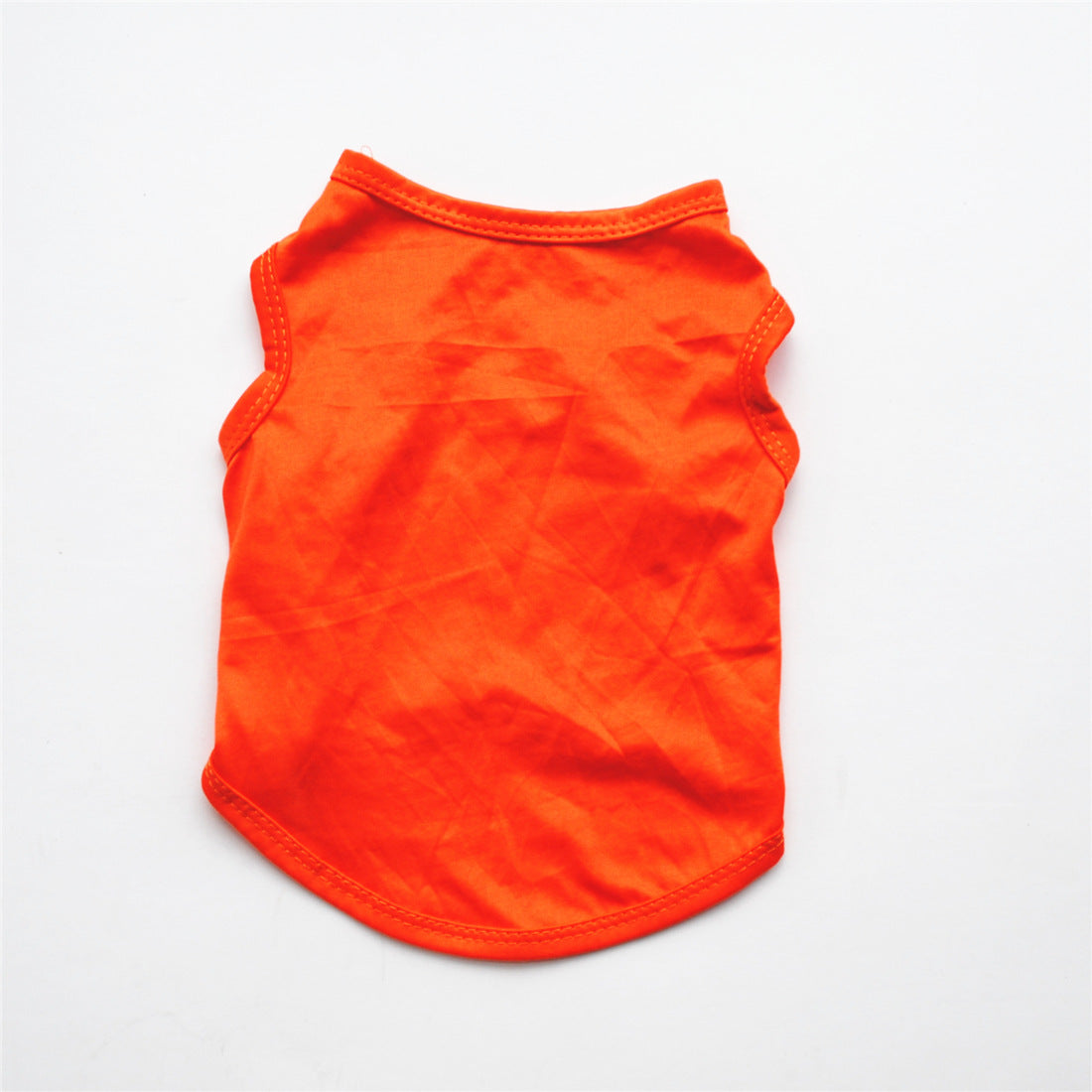HKM-458131 Solid Color Casual Dog Vest in Thin White - Polyester Material, Unisex Design