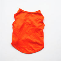 HKM-458131 Solid Color Casual Dog Vest in Thin White - Polyester Material, Unisex Design