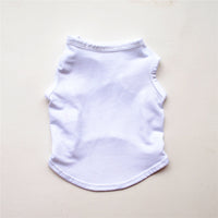 HKM-458131 Solid Color Casual Dog Vest in Thin White - Polyester Material, Unisex Design