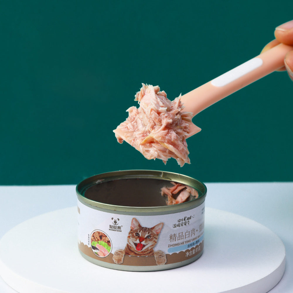 HKM-627347 Long Handle Feeding Spoon for Wet Pet Food - Versatile Design for Cats and Dogs - Easy to Clean and Carry
