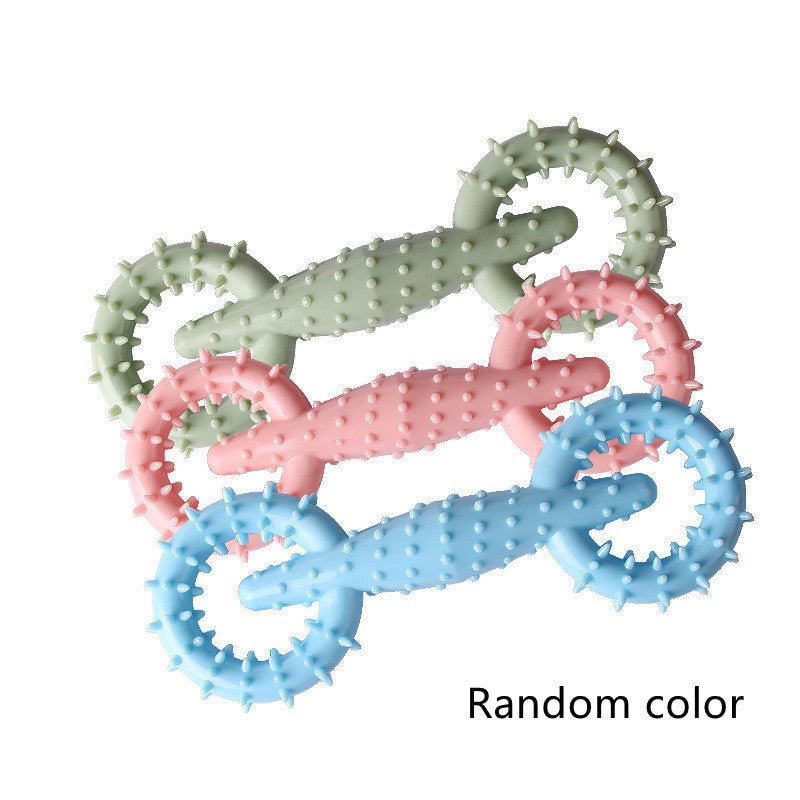 HKM-480147 Durable TPR Chew Toy for Dogs - Molar Stick in Blue, Pink, Green