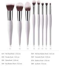 HKM-509651 8-Piece Makeup Cover Brush Set with Wooden Handle and Nylon Bristles