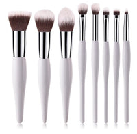 HKM-509651 8-Piece Makeup Cover Brush Set with Wooden Handle and Nylon Bristles