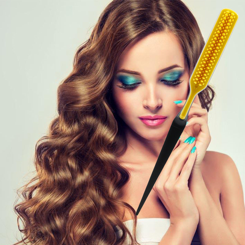 HKM-864019 Fluffy Shaped Styling Comb - ABS Material, 20cm, Available in Yellow, Blue, Red, White, Green