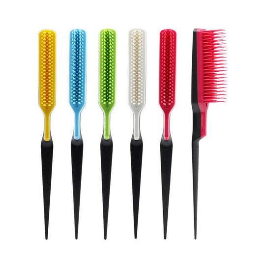 KTX-864019 Fluffy Shaped Styling Comb - ABS Material, 20cm, Available in Yellow, Blue, Red, White, Green