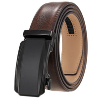 HKM-579283 Men's Genuine Leather Automatic Buckle Ratchet Belt - Model Ly36-24433-1