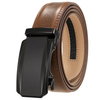 HKM-579283 Men's Genuine Leather Automatic Buckle Ratchet Belt - Model Ly36-24433-1