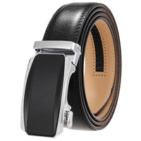 HKM-579283 Men's Genuine Leather Automatic Buckle Ratchet Belt - Model Ly36-24433-1