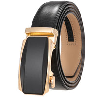 HKM-579283 Men's Genuine Leather Automatic Buckle Ratchet Belt - Model Ly36-24433-1