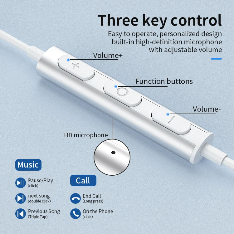 KTX-223571 Wired In-Ear Headphones with Microphone and Volume Control for Gaming and Computer Use, 2.3m Cable, Noise Cancelling