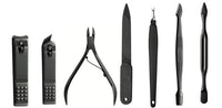 HKM-469395 Stainless Steel Nail Clipper Set with PU Leather Case - 16-Piece Grooming Kit for Home and Travel