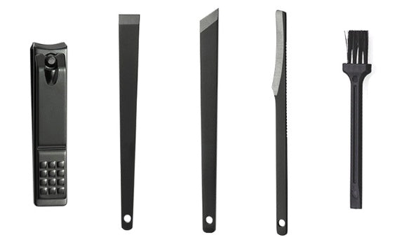 HKM-469395 Stainless Steel Nail Clipper Set with PU Leather Case - 16-Piece Grooming Kit for Home and Travel