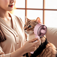HKM-935315 USB Rechargeable Multifunctional Pet Steam Brush for Dogs and Cats - Defur Comb for Long and Short Hair