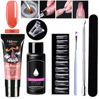 HKM-861459 7-Piece UV/LED Nail Art Crystal Extender Set - 12 Color Resin Nail Polish, 1.5ml Each