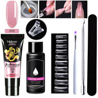 HKM-861459 7-Piece UV/LED Nail Art Crystal Extender Set - 12 Color Resin Nail Polish, 1.5ml Each