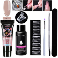HKM-861459 7-Piece UV/LED Nail Art Crystal Extender Set - 12 Color Resin Nail Polish, 1.5ml Each