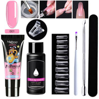 HKM-861459 7-Piece UV/LED Nail Art Crystal Extender Set - 12 Color Resin Nail Polish, 1.5ml Each