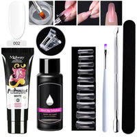 HKM-861459 7-Piece UV/LED Nail Art Crystal Extender Set - 12 Color Resin Nail Polish, 1.5ml Each