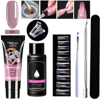 HKM-861459 7-Piece UV/LED Nail Art Crystal Extender Set - 12 Color Resin Nail Polish, 1.5ml Each