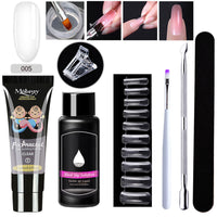 HKM-861459 7-Piece UV/LED Nail Art Crystal Extender Set - 12 Color Resin Nail Polish, 1.5ml Each