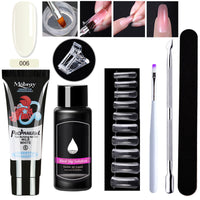 HKM-861459 7-Piece UV/LED Nail Art Crystal Extender Set - 12 Color Resin Nail Polish, 1.5ml Each