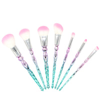 HKM-098323 7-Piece Portable Makeup Brush Set with Rayon Bristles and Plastic Handles