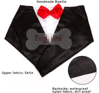 HKM-814291 Elegant Dog Tuxedo Triangle Scarf ¨C Adjustable Neck Size 57-67Cm, Silk Fabric with Waterproof Nylon Base in Red, Blue, and Purple