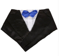 HKM-814291 Elegant Dog Tuxedo Triangle Scarf ¨C Adjustable Neck Size 57-67Cm, Silk Fabric with Waterproof Nylon Base in Red, Blue, and Purple