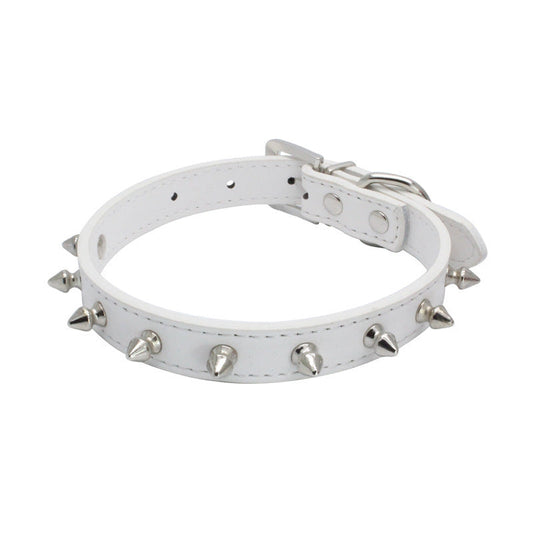 HKM-119059 Durable Anti-Bite Rivet Dog Collar and Leash for Small and Medium Dogs - Multiple Colors Available