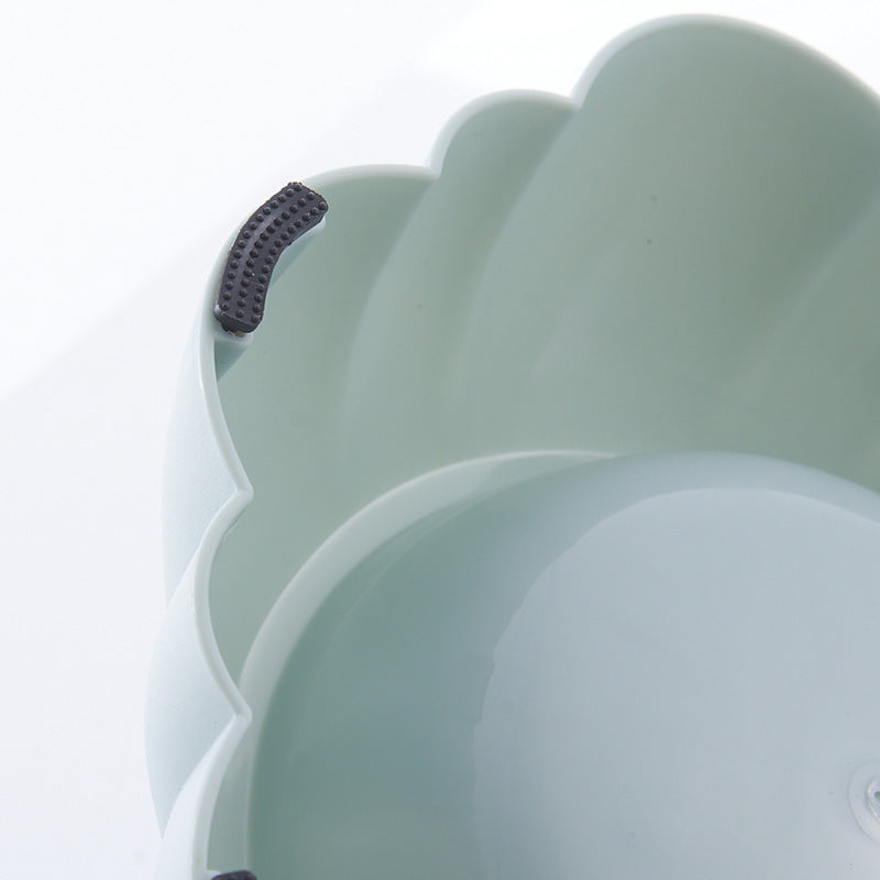 HKM-062035 Stylish Pet Bowl with Stainless Steel Inner and Eco-Friendly Plastic Outer - 21.5cm in Pink, Green, or Blue
