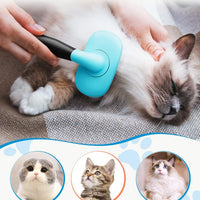 HKM-491219 Pet Grooming Brush for Dogs and Cats - Rotatable Slicker Brush with Stainless Steel Bristles and Rubber Handle for Efficient Shedding Control and Matt Removal